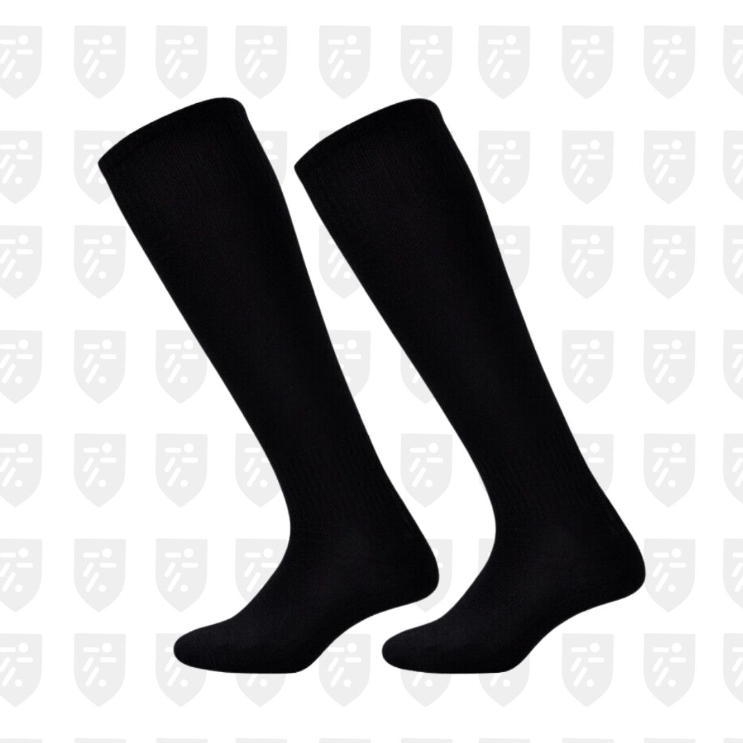 Plain black matchday socks